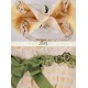 Mademoiselle Pearl Four Leaf Clover and Lime Blouse Apron Overdress JSK and Ops(Reservation/2 Colours/Full Payment Without Shipping)